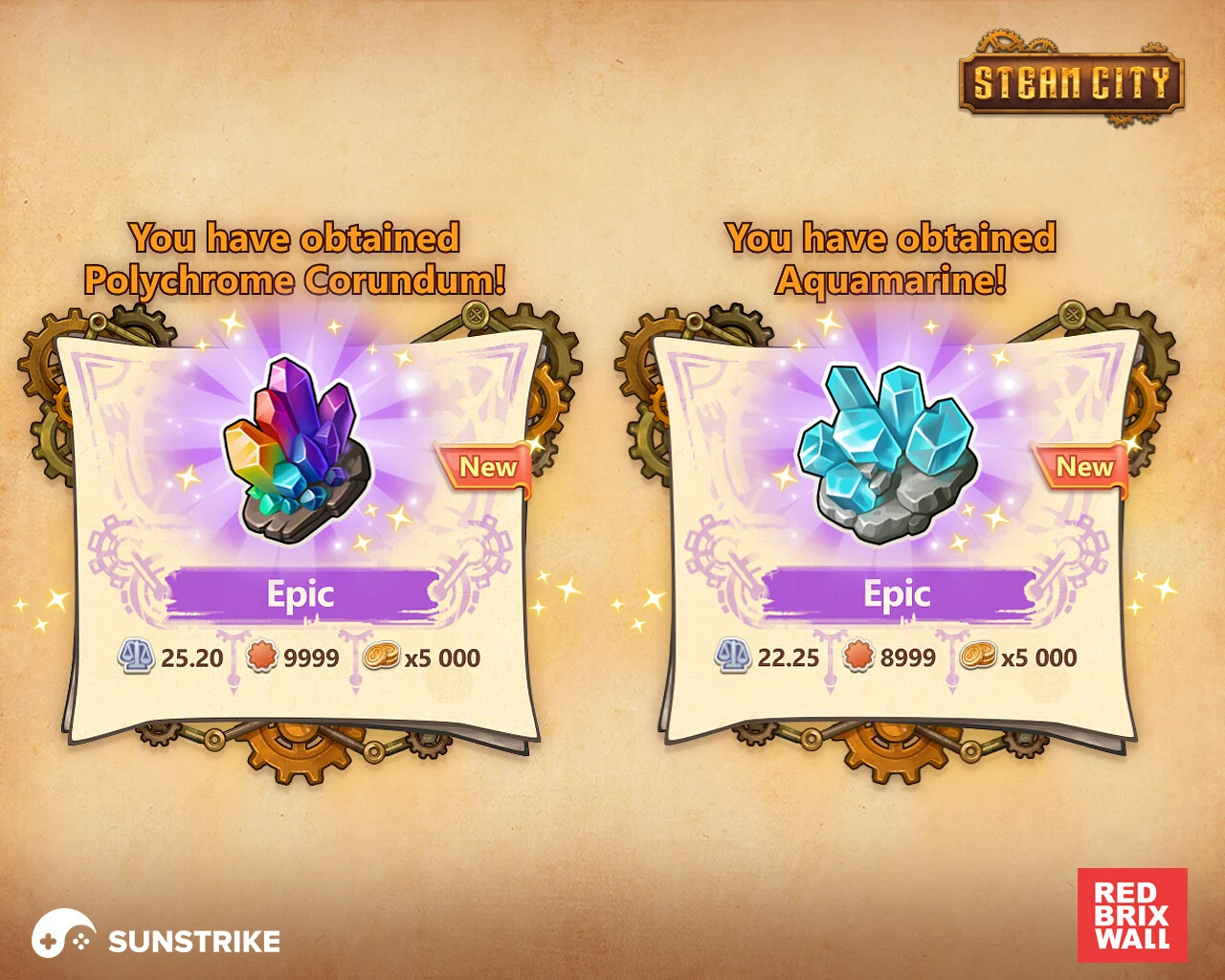 Game UI and UX design for Steam City - interface art by SunStrike Studios