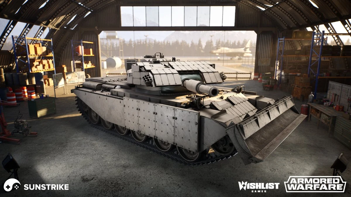 High-detail 3D model of the British Centurion AVRE medium tank with armored turret and demolition gun rendered in three-quarter view