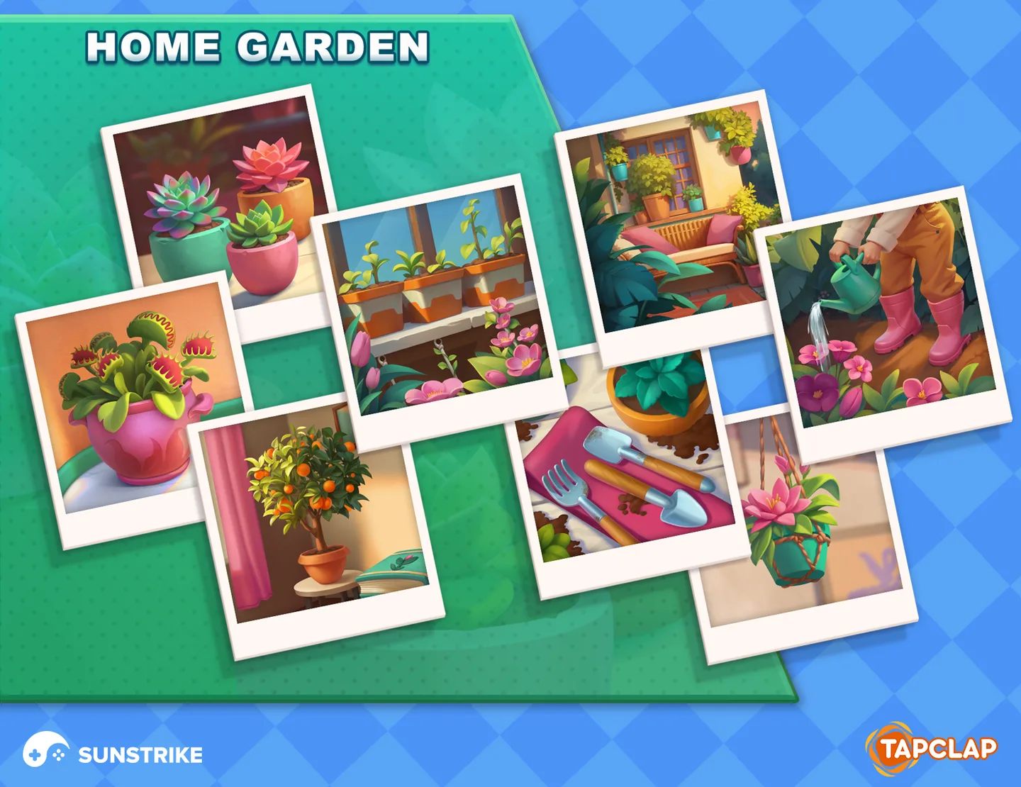 Home Garden themed merge item set for Tapclap: DesignVille