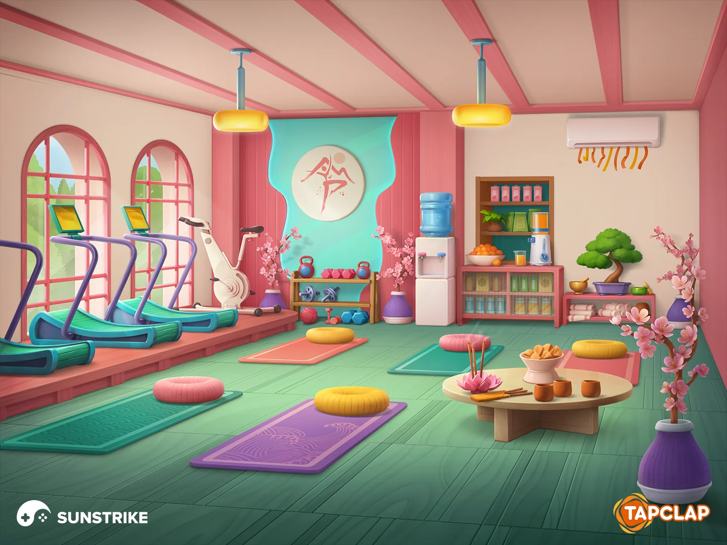 Elegant home gym location for Tapclap: DesignVille