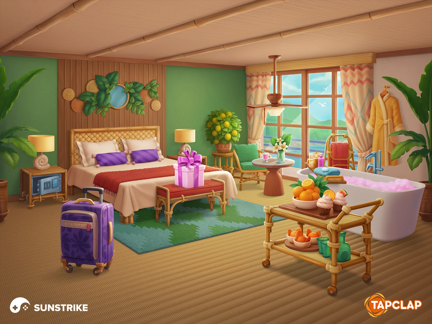 Furnished cozy hotel room location for Tapclap: DesignVille