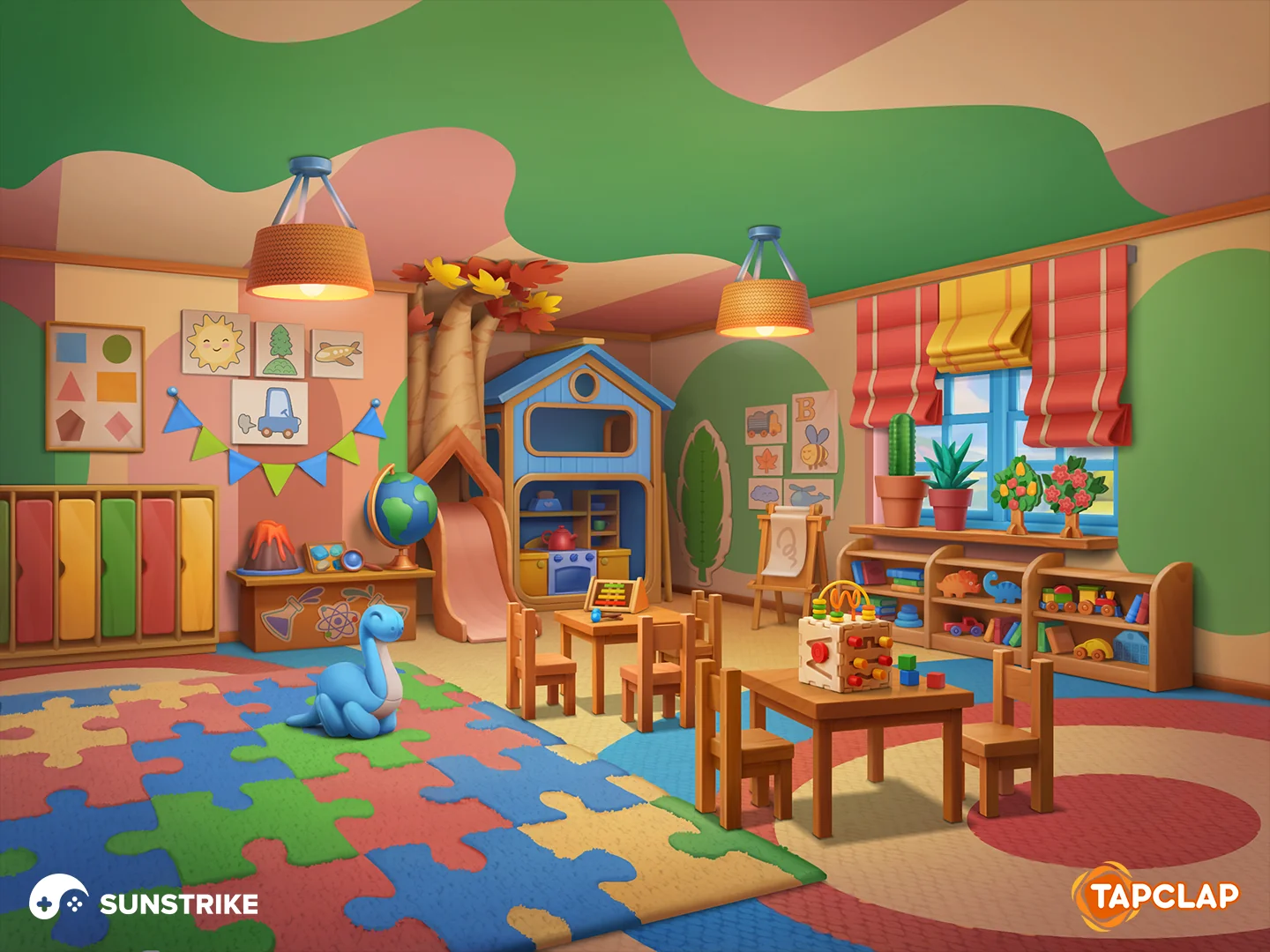 Treehouse-themed kindergarten location for Tapclap: DesignVille