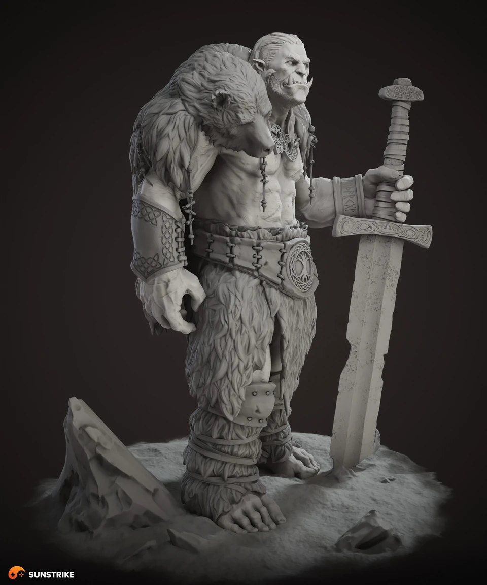 Character render for Orc Warrior