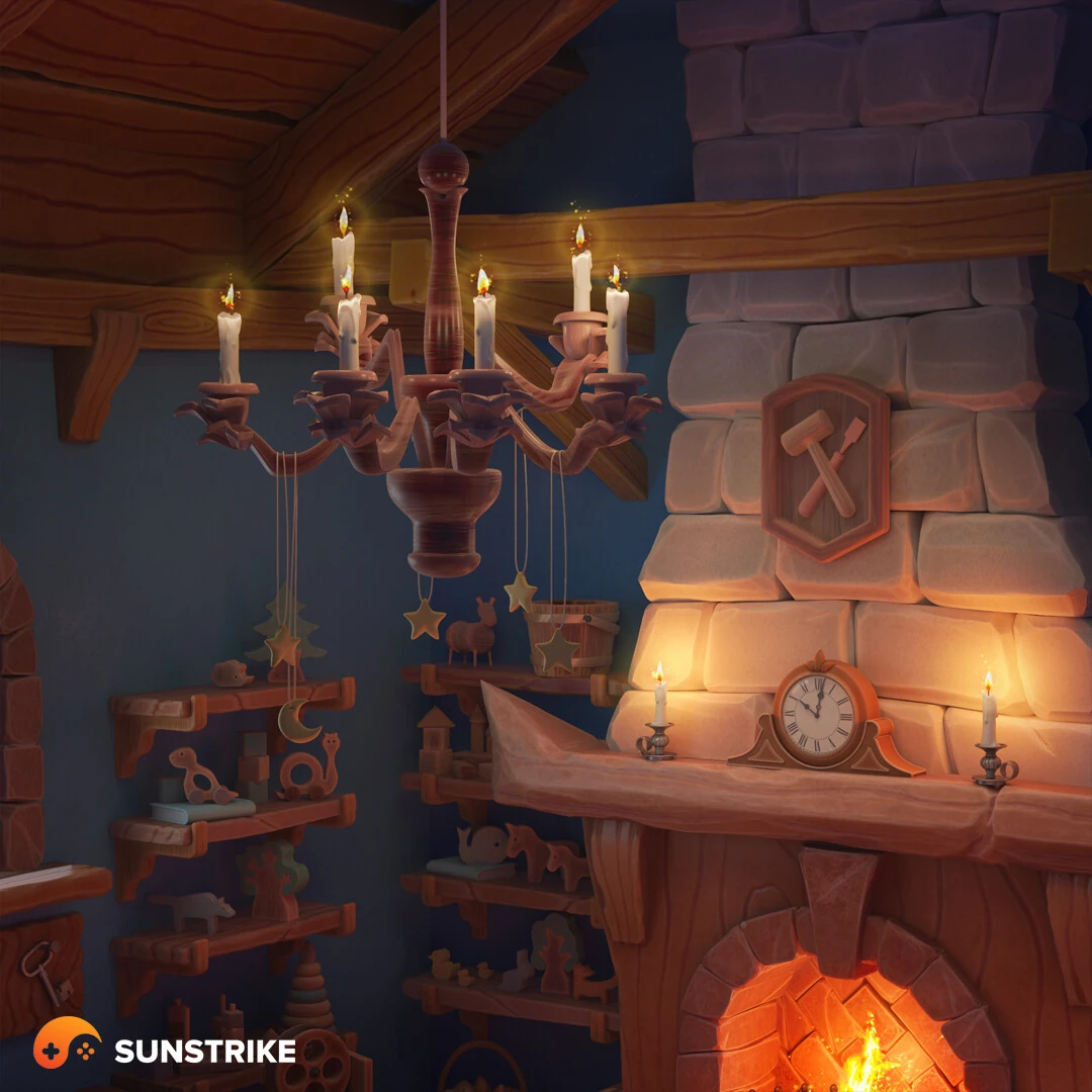 Background art piece for Toy Workshop