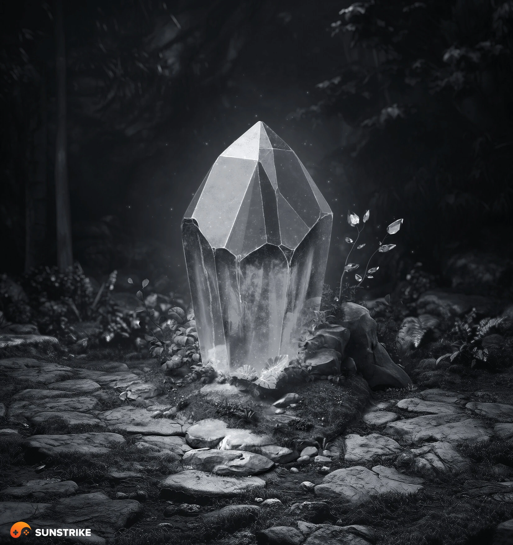 Game asset design from Crystal Model