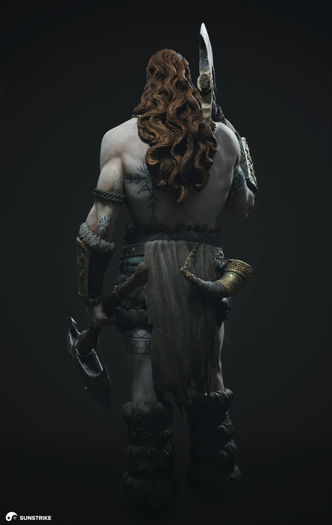 Realistic character design for Celtic Warrior