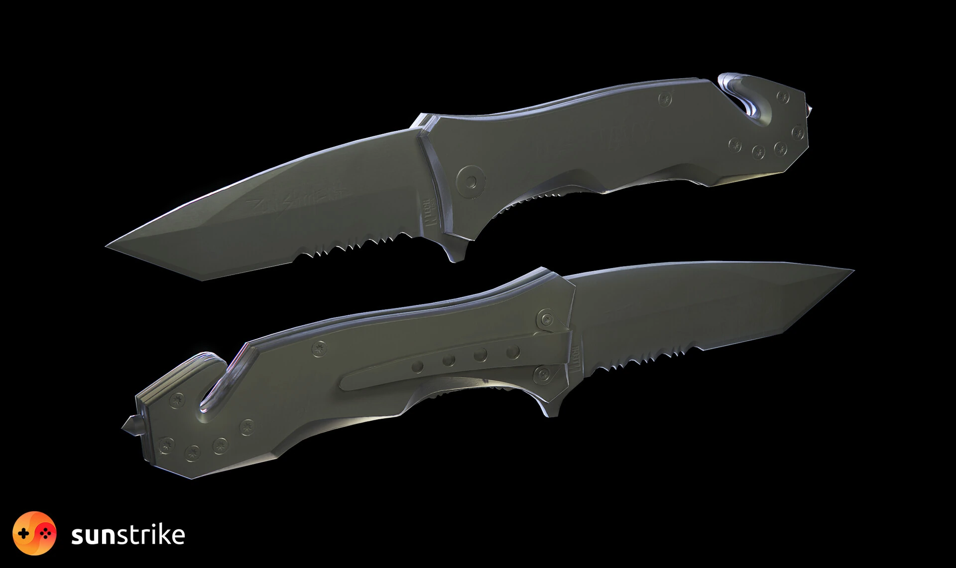 Realistic prop render for Navy Lock Back Knife