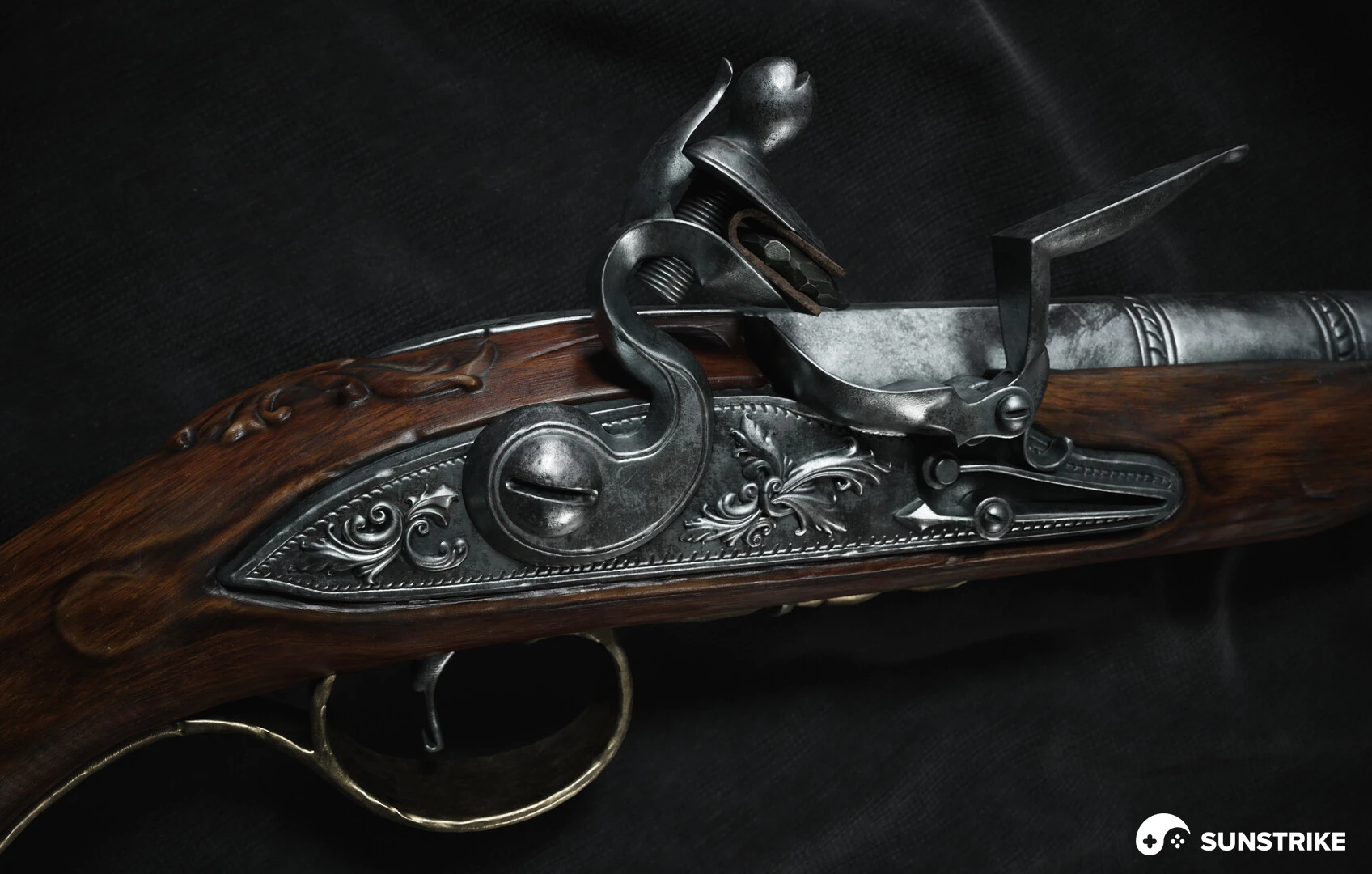 Game asset design from Victorian pistol