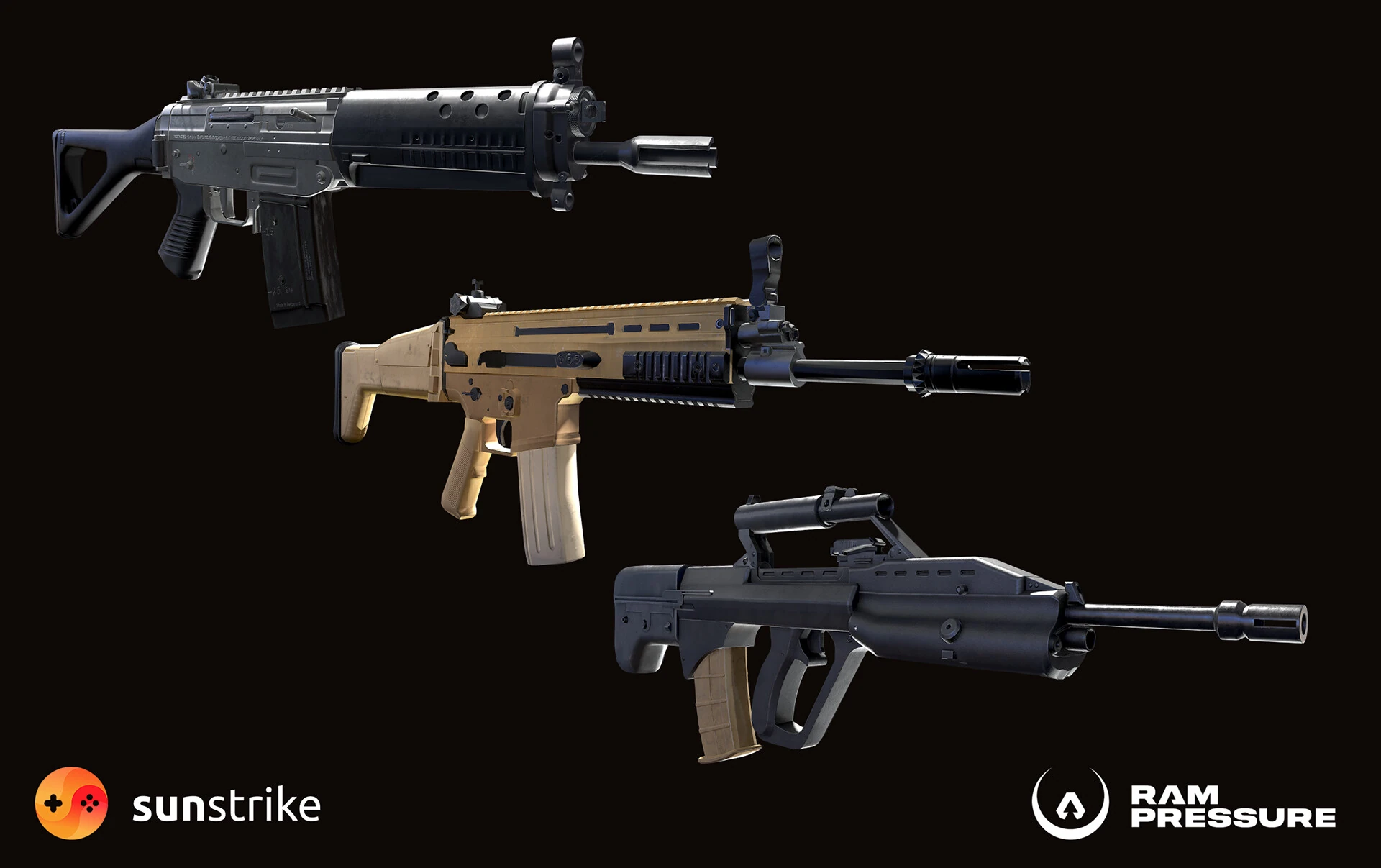 3D weapon models with PBR texturing - QuadCom: RAM Pressure