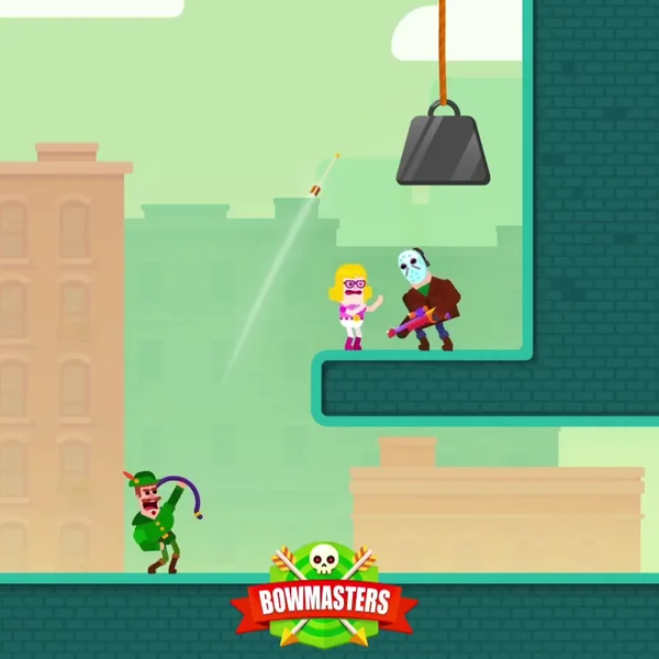 AZUR GAMES: Bowmasters mobile game ad creatives cover