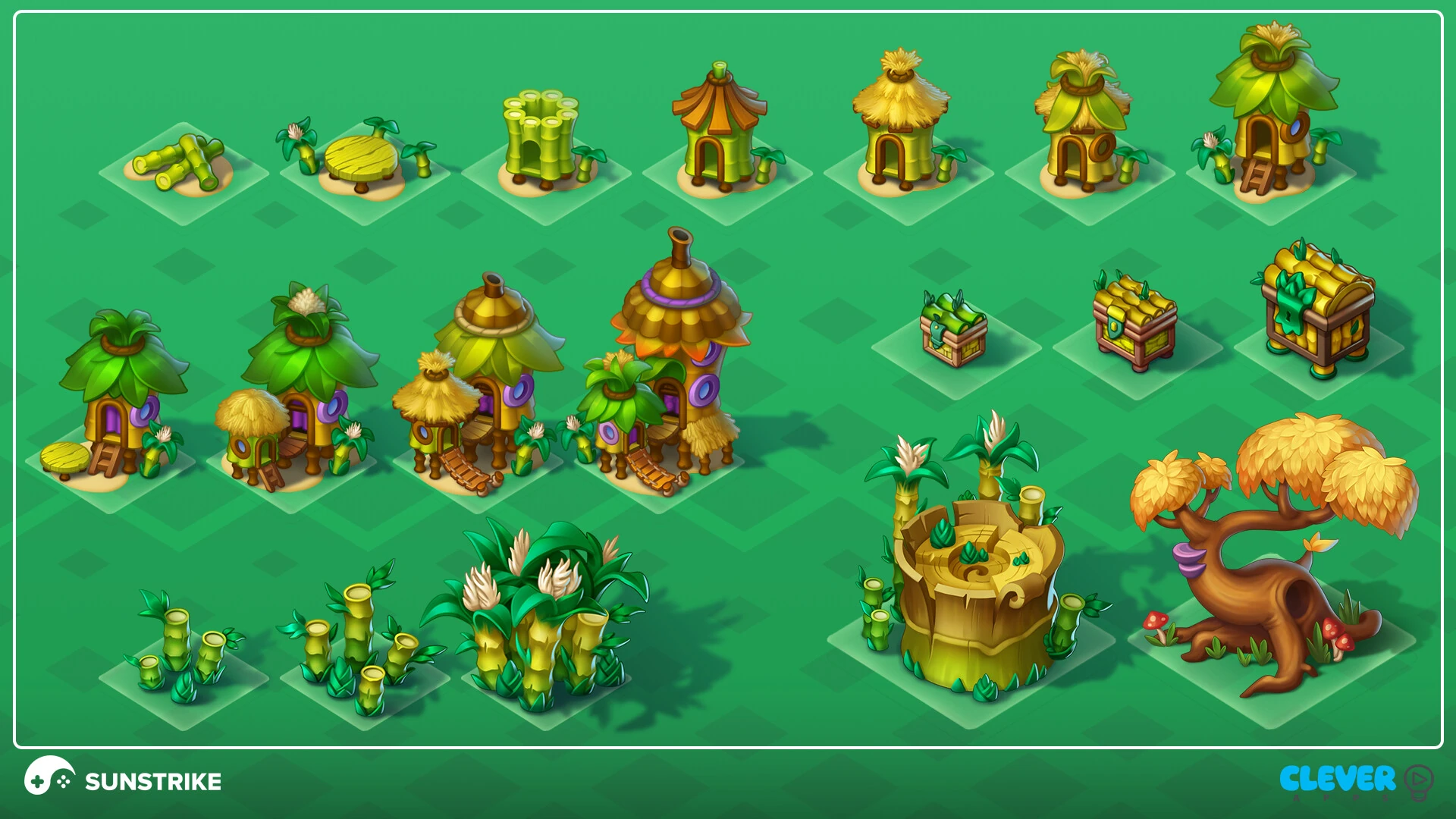 Isometric environment art for Cleverapps: Dragonia