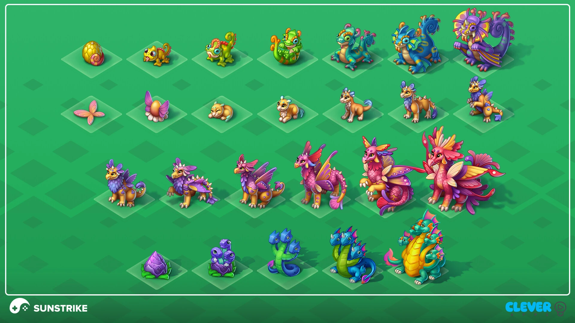 Isometric environment frame from Cleverapps: Dragonia