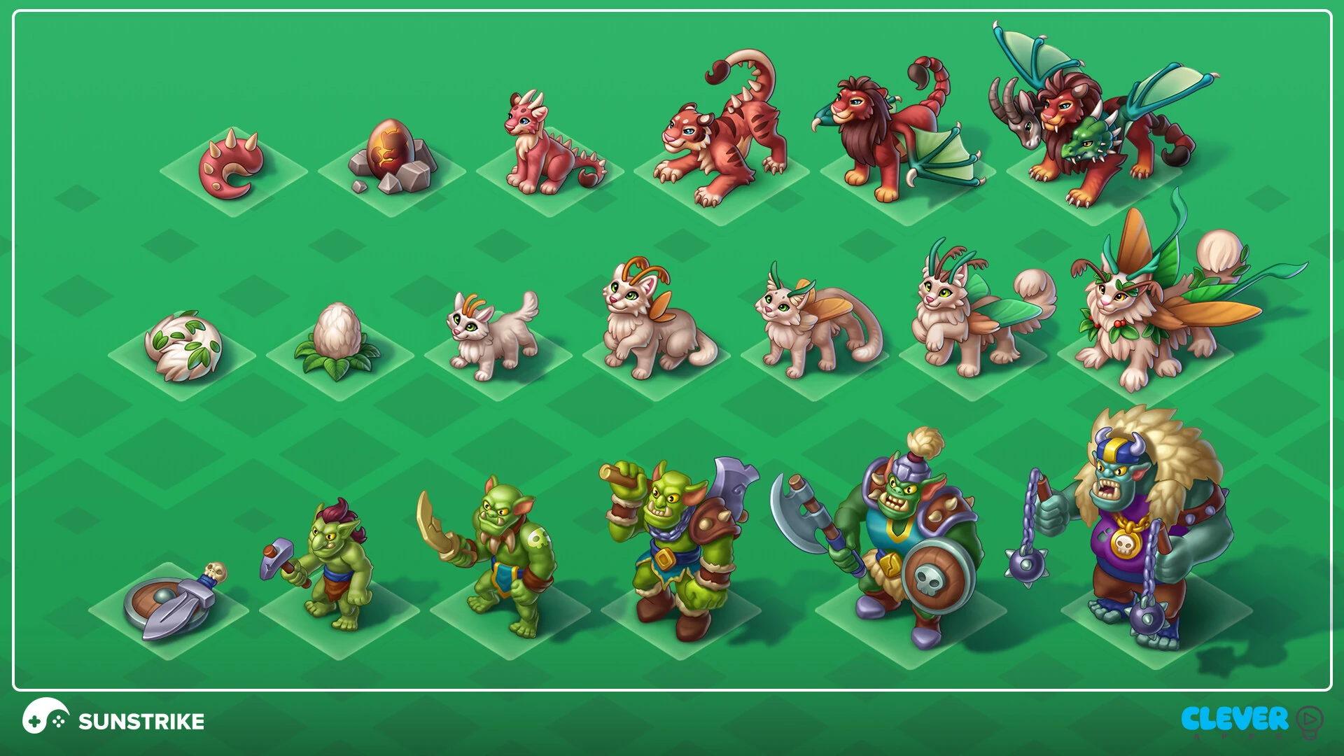 Isometric environment art for Cleverapps: Dragonia