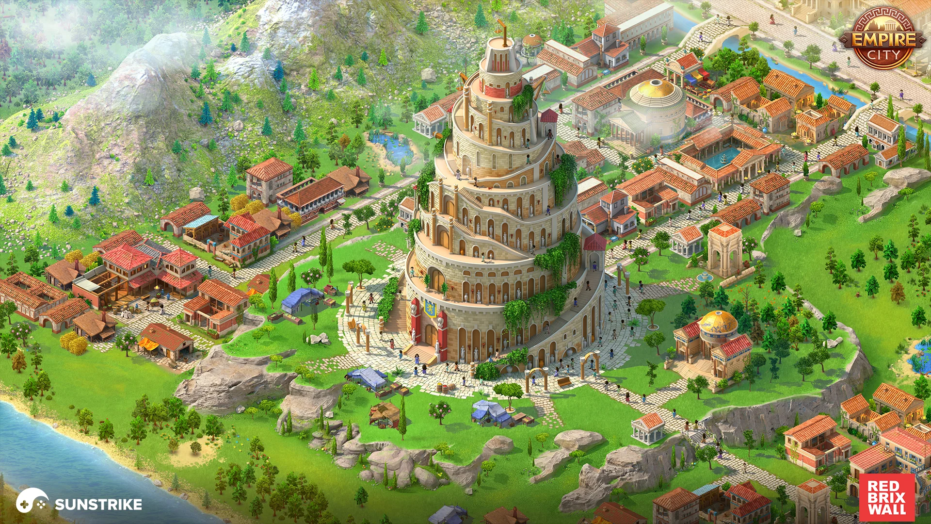 Empire City store key art with the Tower of Babel