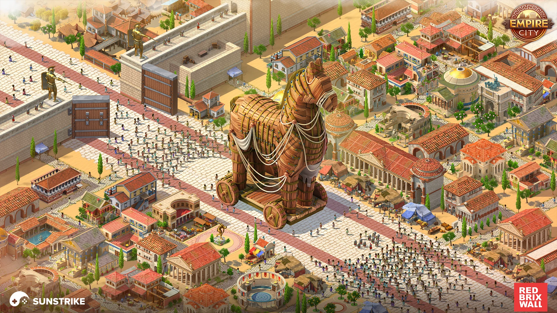 Empire City store key art with the Trojan Horse
