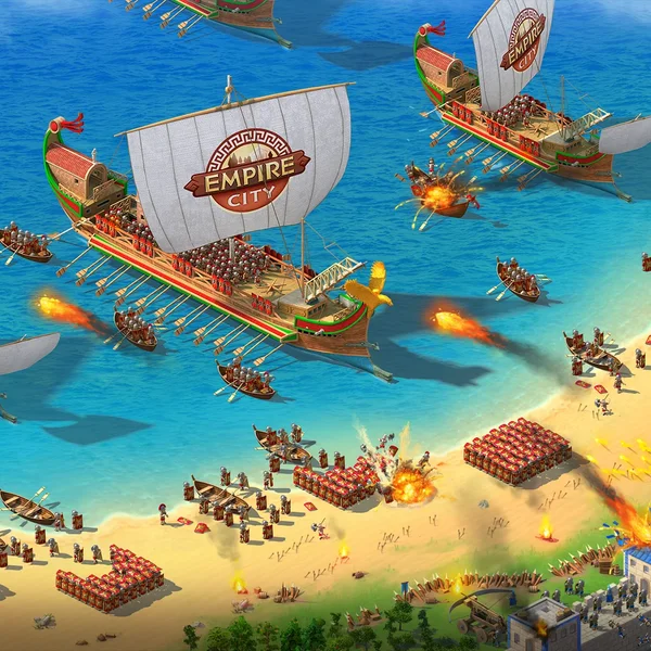Red Brix Wall: Empire City store key art