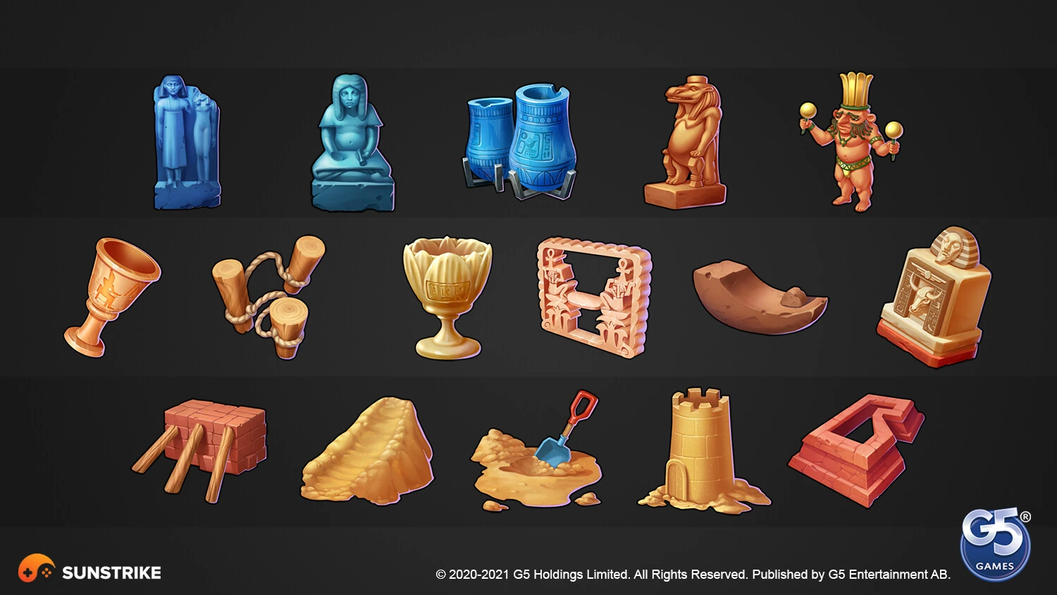 In-game UI screen from G5 Games: Jewels of Egypt