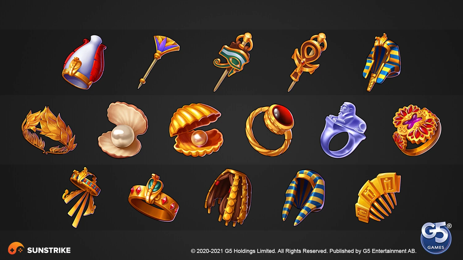 In-game UI screen from G5 Games: Jewels of Egypt