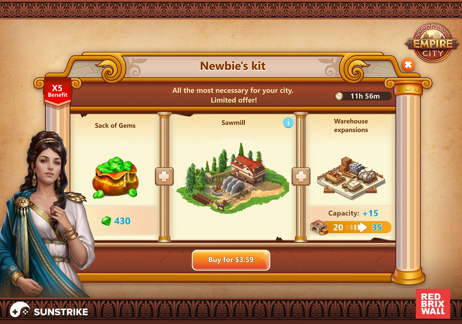 Interface element from Red Brix Wall: Empire City