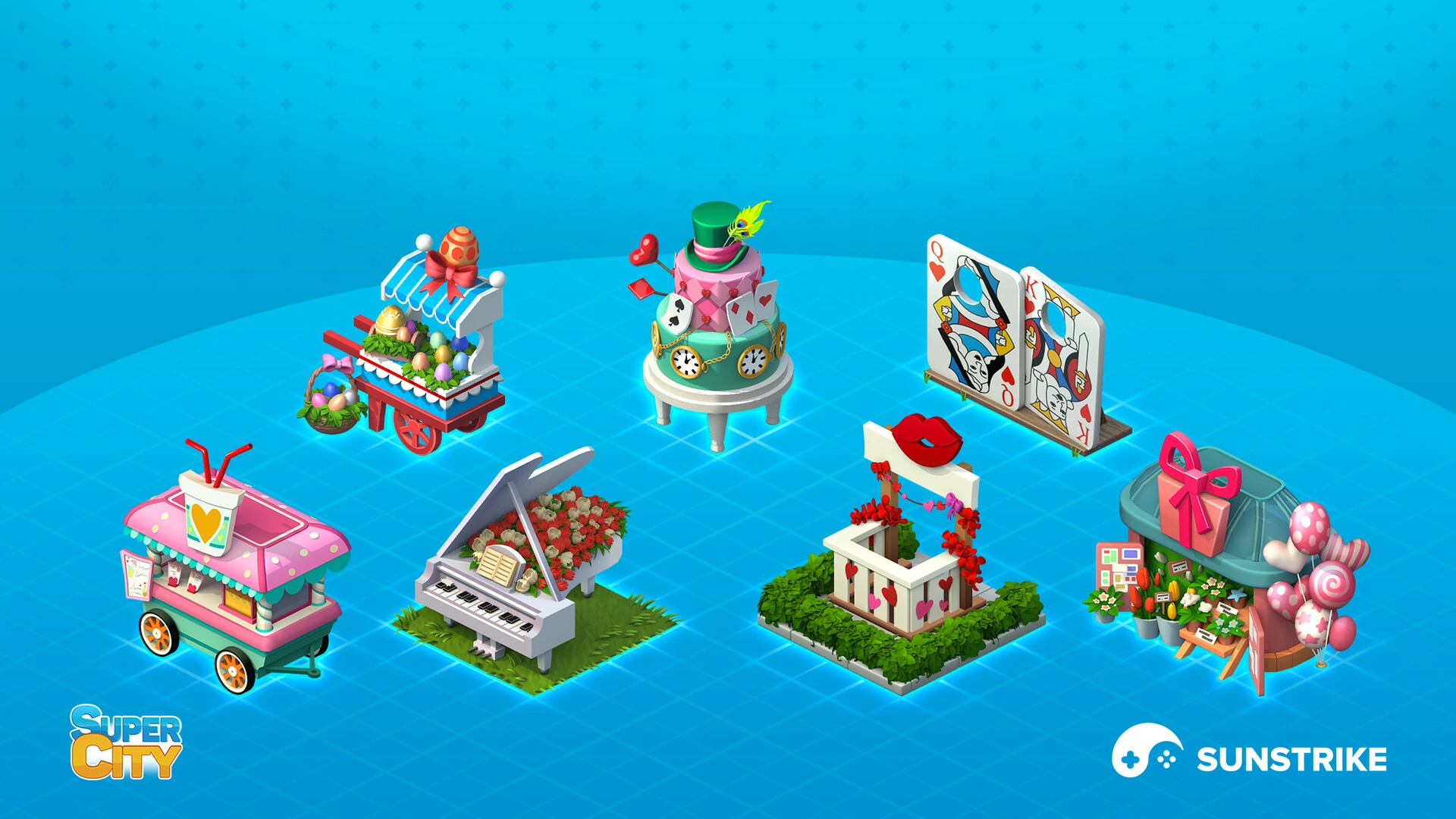 Isometric game level for PlayKot: SuperCity