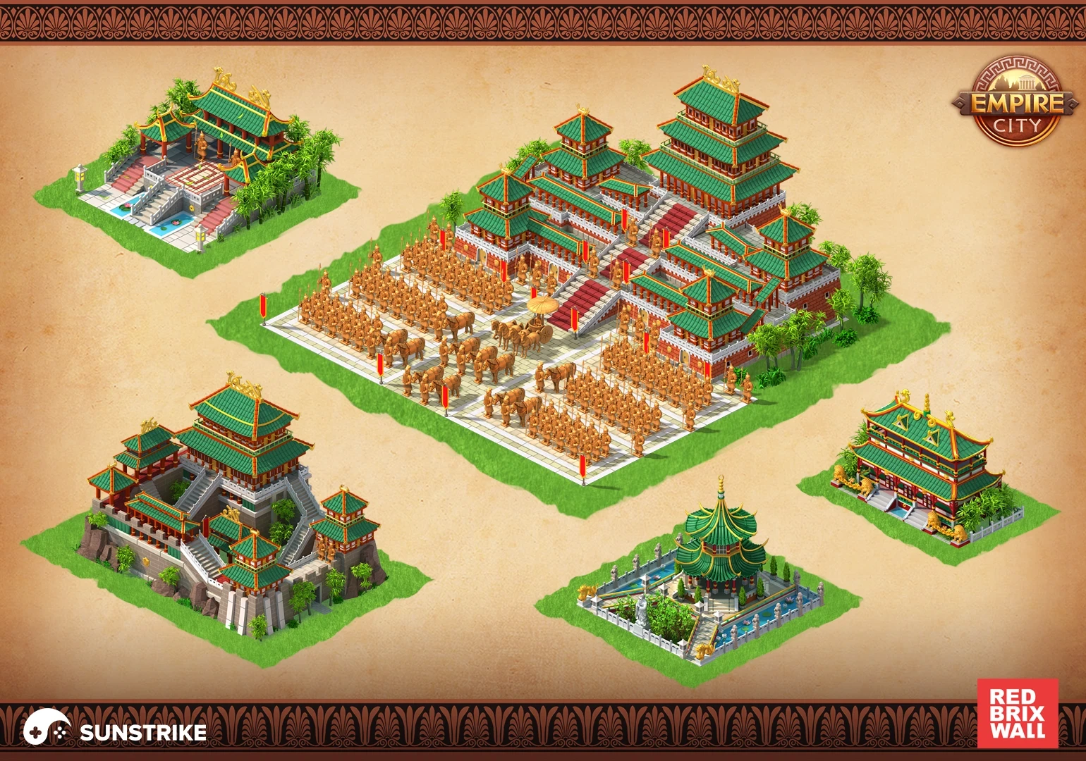 Isometric location design for Red Brix Wall: Empire City
