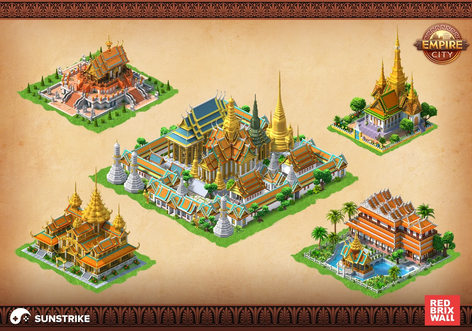 Isometric location design for Red Brix Wall: Empire City