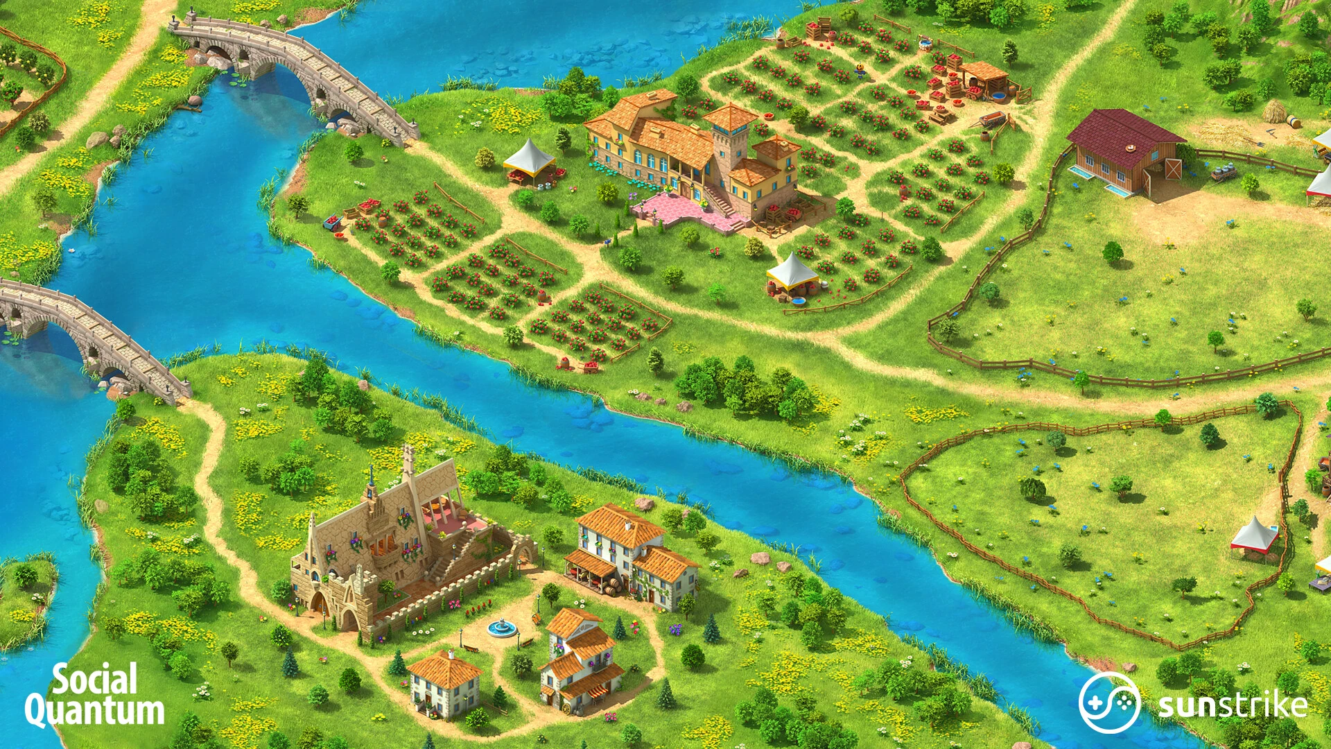 Isometric scene from Social Quantum: Megapolis