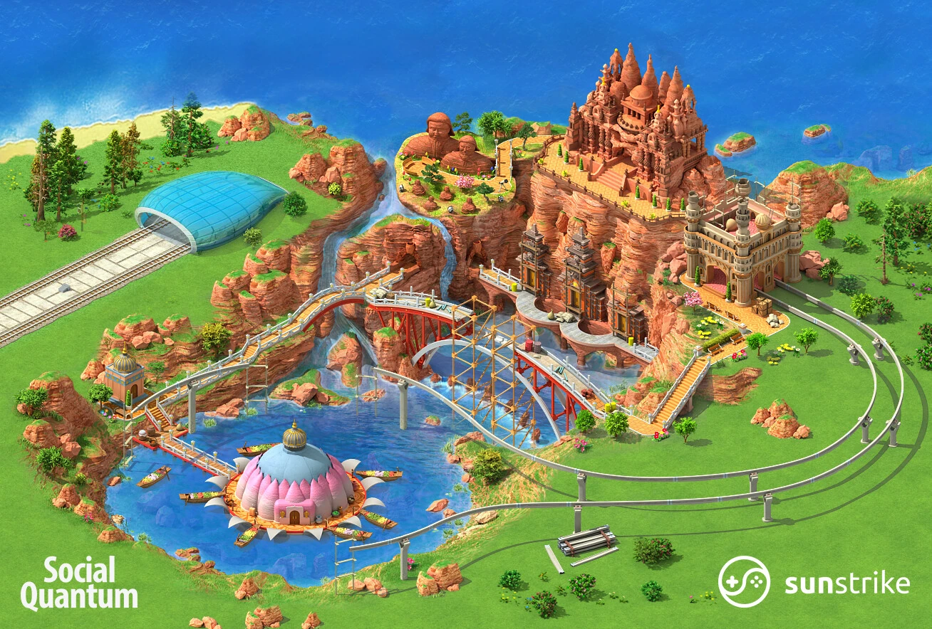 Isometric environment frame from Social Quantum: Megapolis