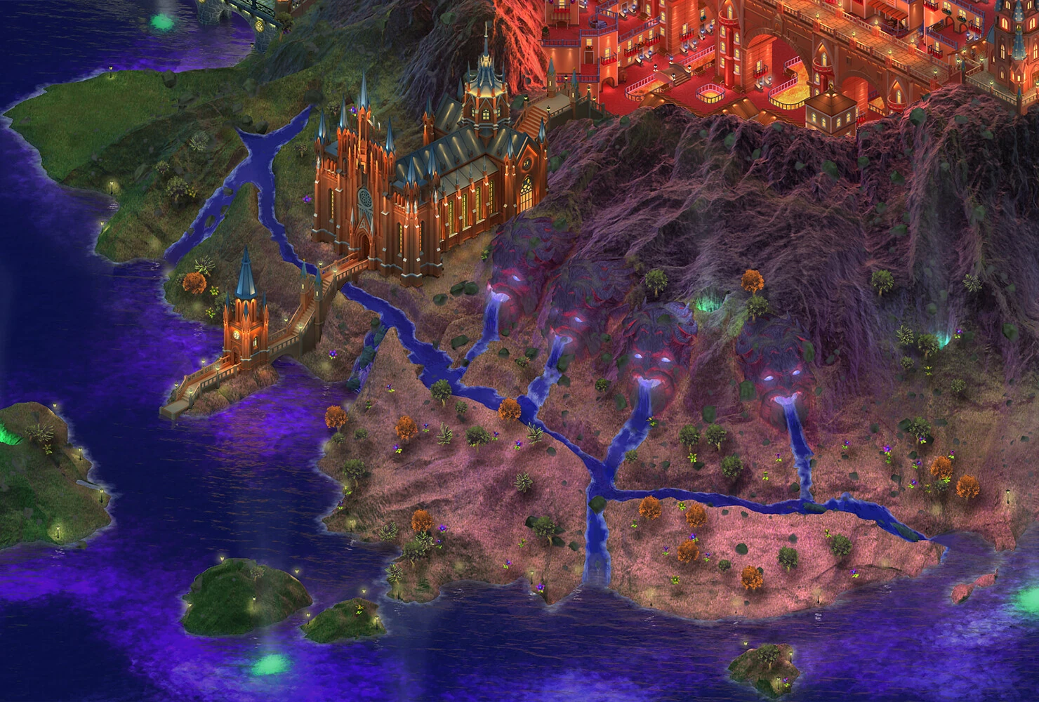 Isometric scene from Social Quantum: Megapolis
