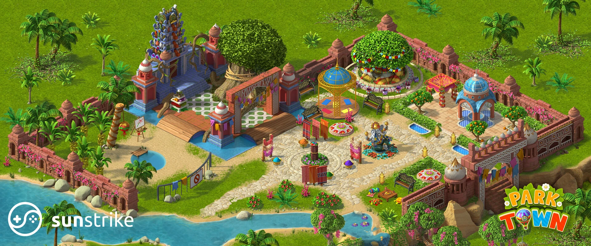 Isometric location design for Red Brix Wall: Park Town