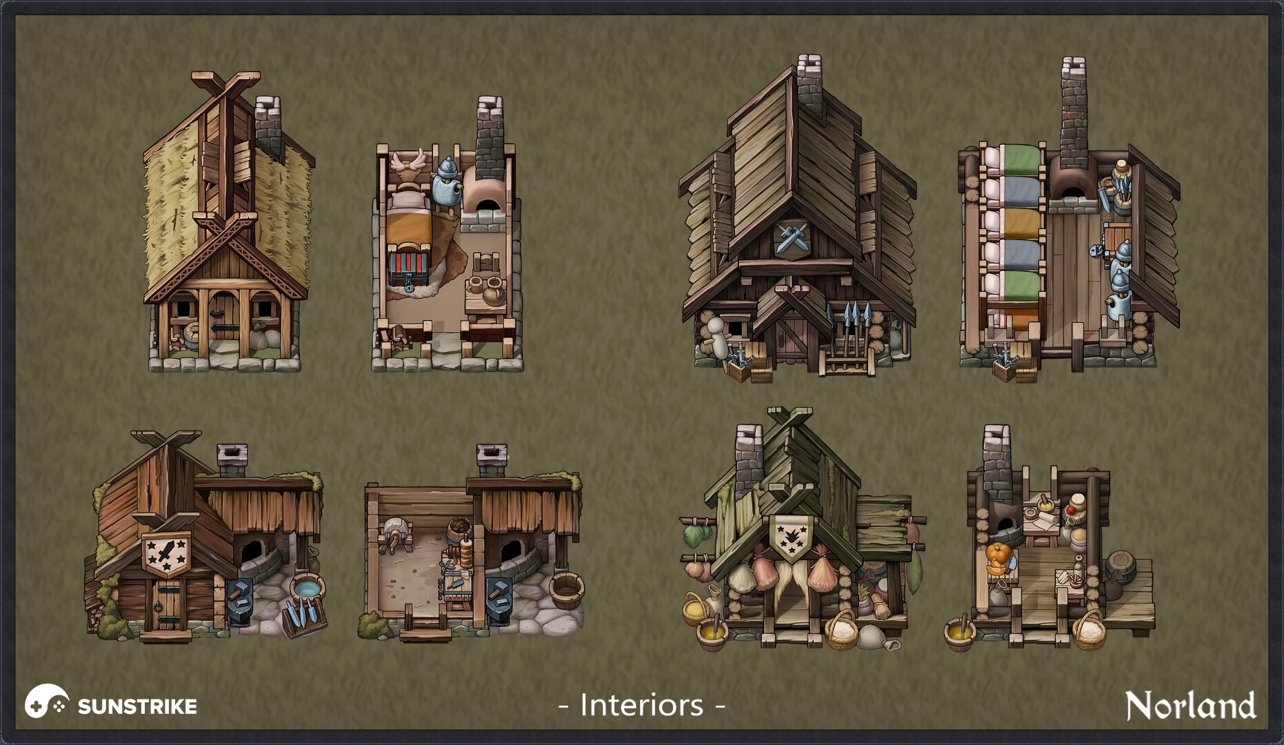 Isometric environment art for Long Jaunt Studio: Norland