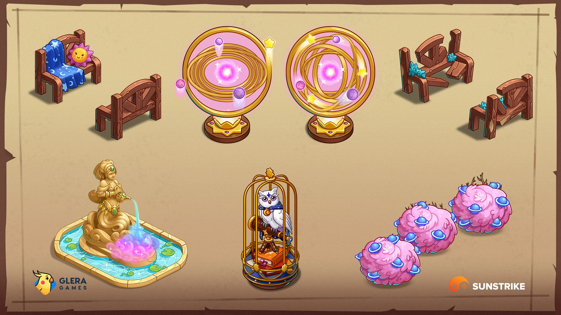 Isometric environment art for Glera Games: Treasure Quest