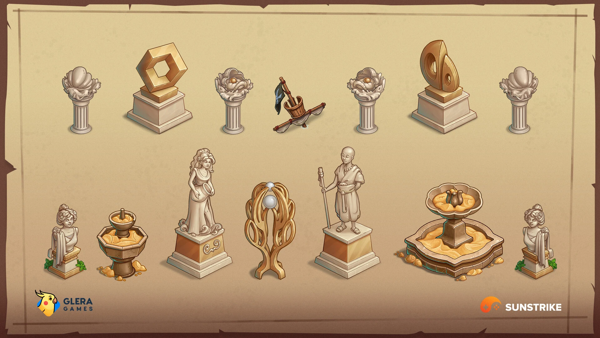 Isometric environment frame from Glera Games: Treasure Quest