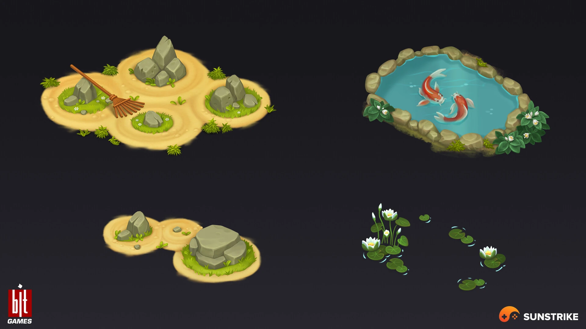Isometric environment art for BIT.GAMES: Storyngton Hall
