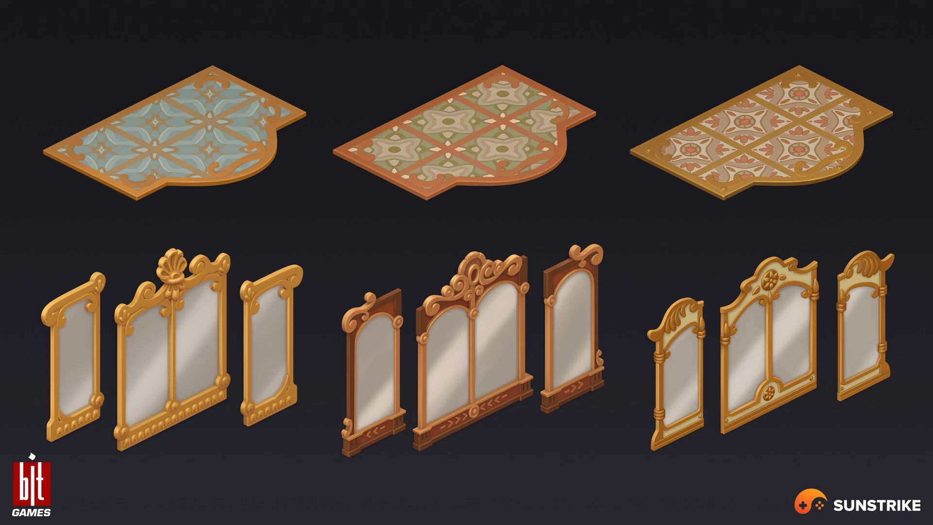 Isometric location design for BIT.GAMES: Storyngton Hall