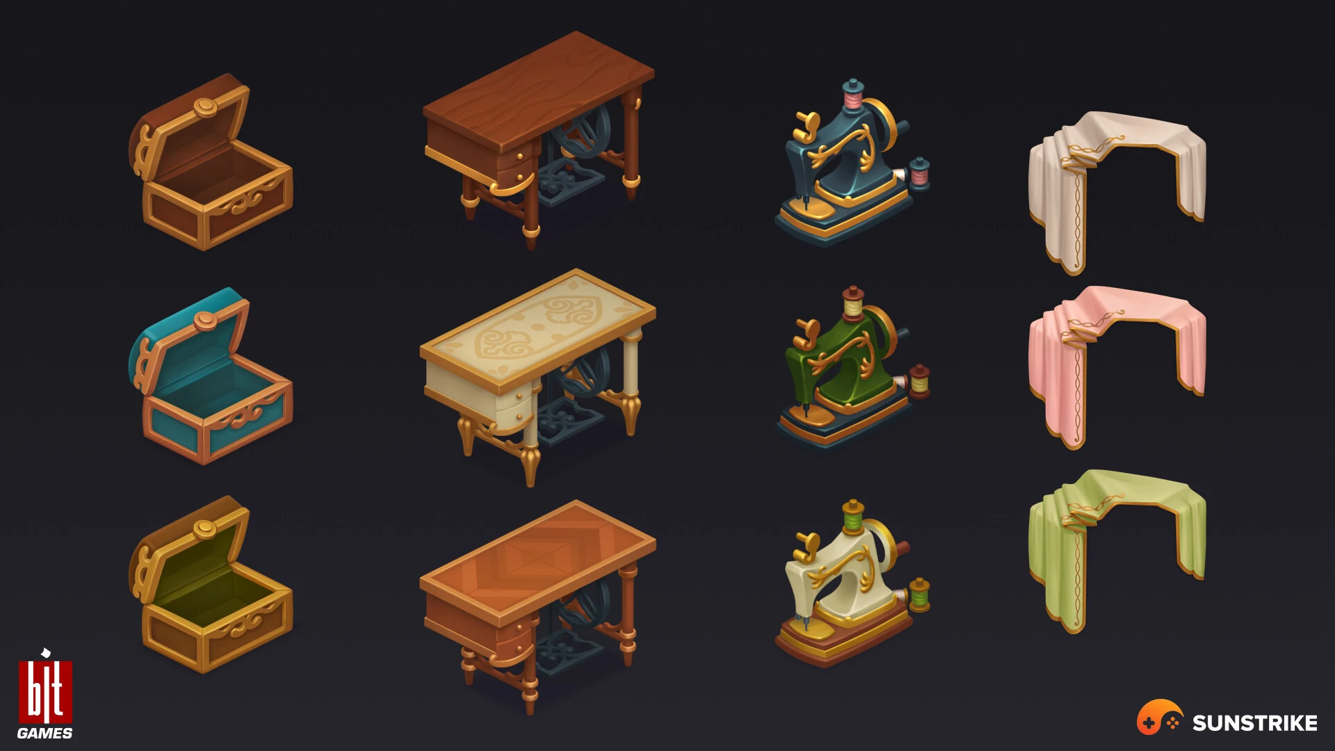 Isometric environment frame from BIT.GAMES: Storyngton Hall
