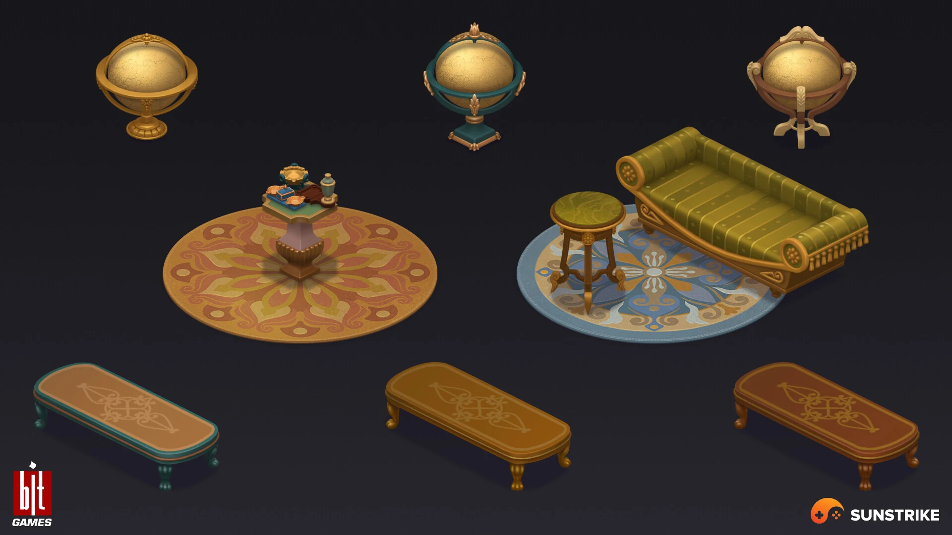 Isometric environment frame from BIT.GAMES: Storyngton Hall