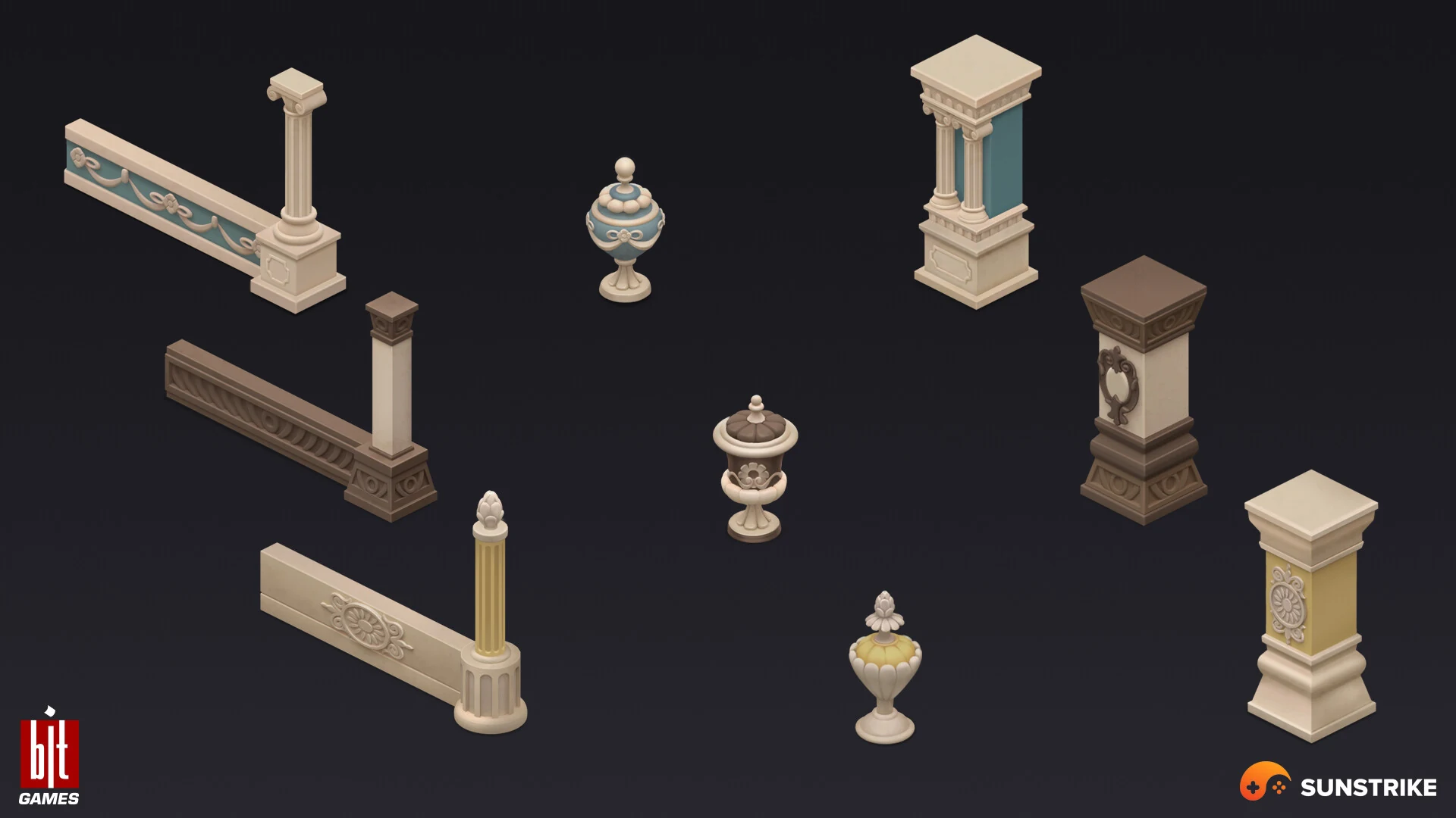Isometric environment frame from BIT.GAMES: Storyngton Hall