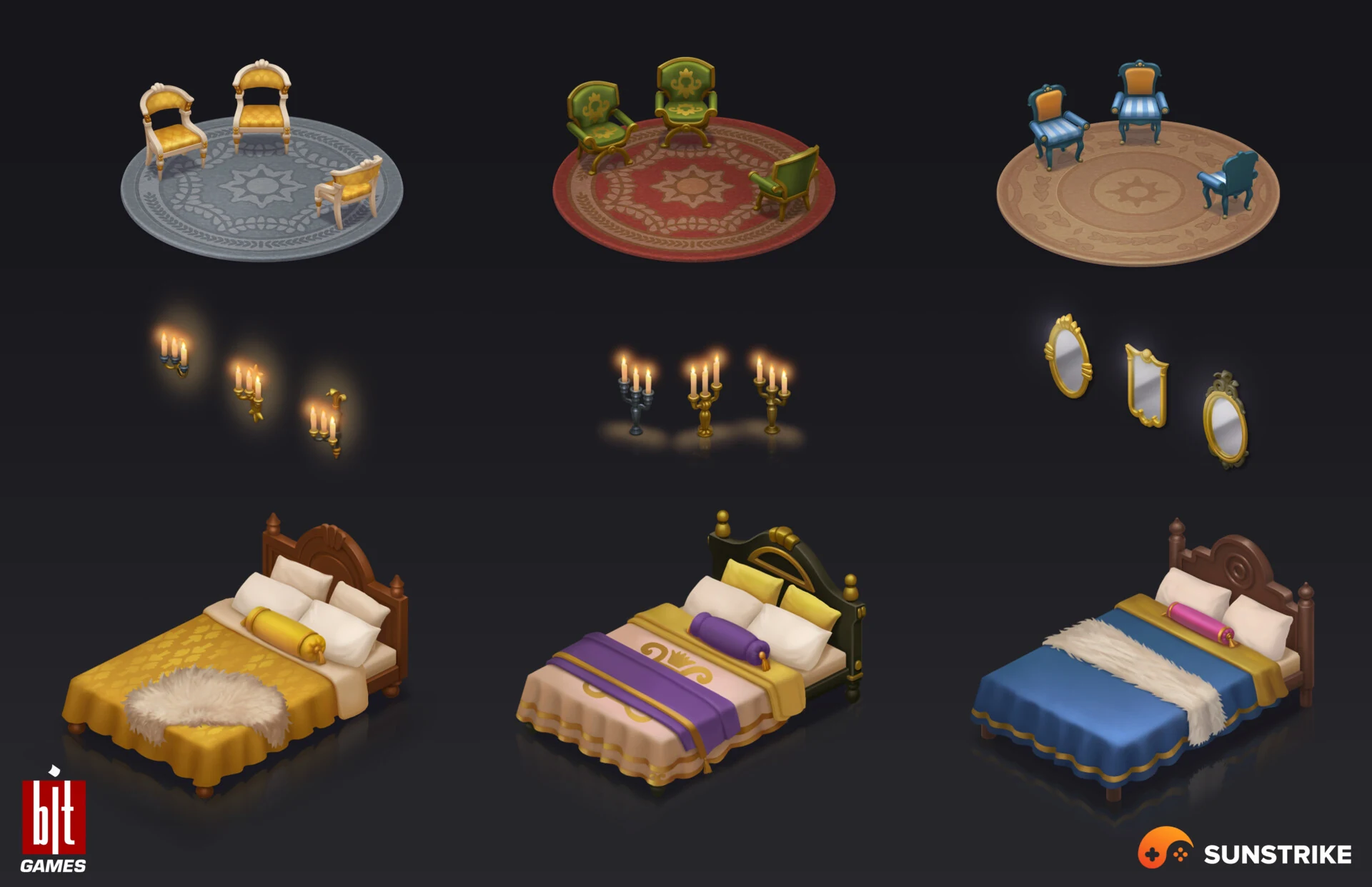 Isometric location design for BIT.GAMES: Storyngton Hall