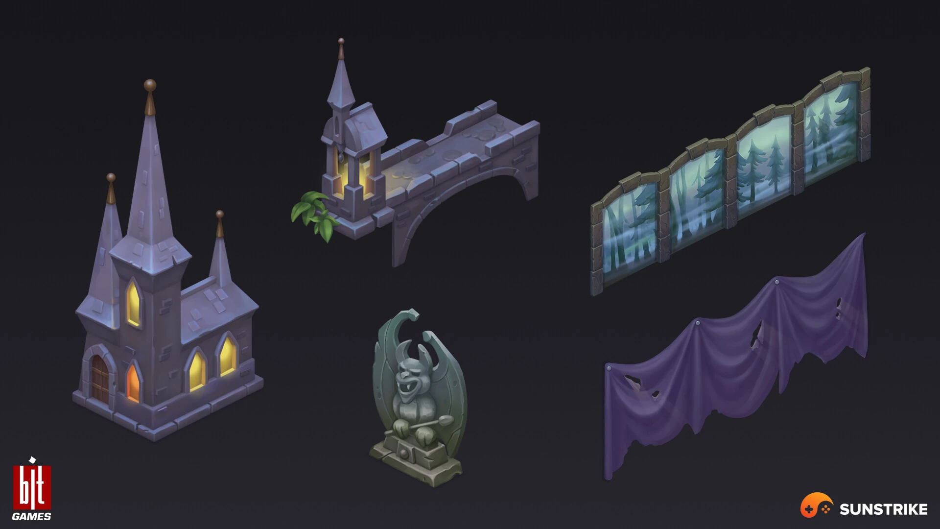 Isometric environment frame from BIT.GAMES: Storyngton Hall