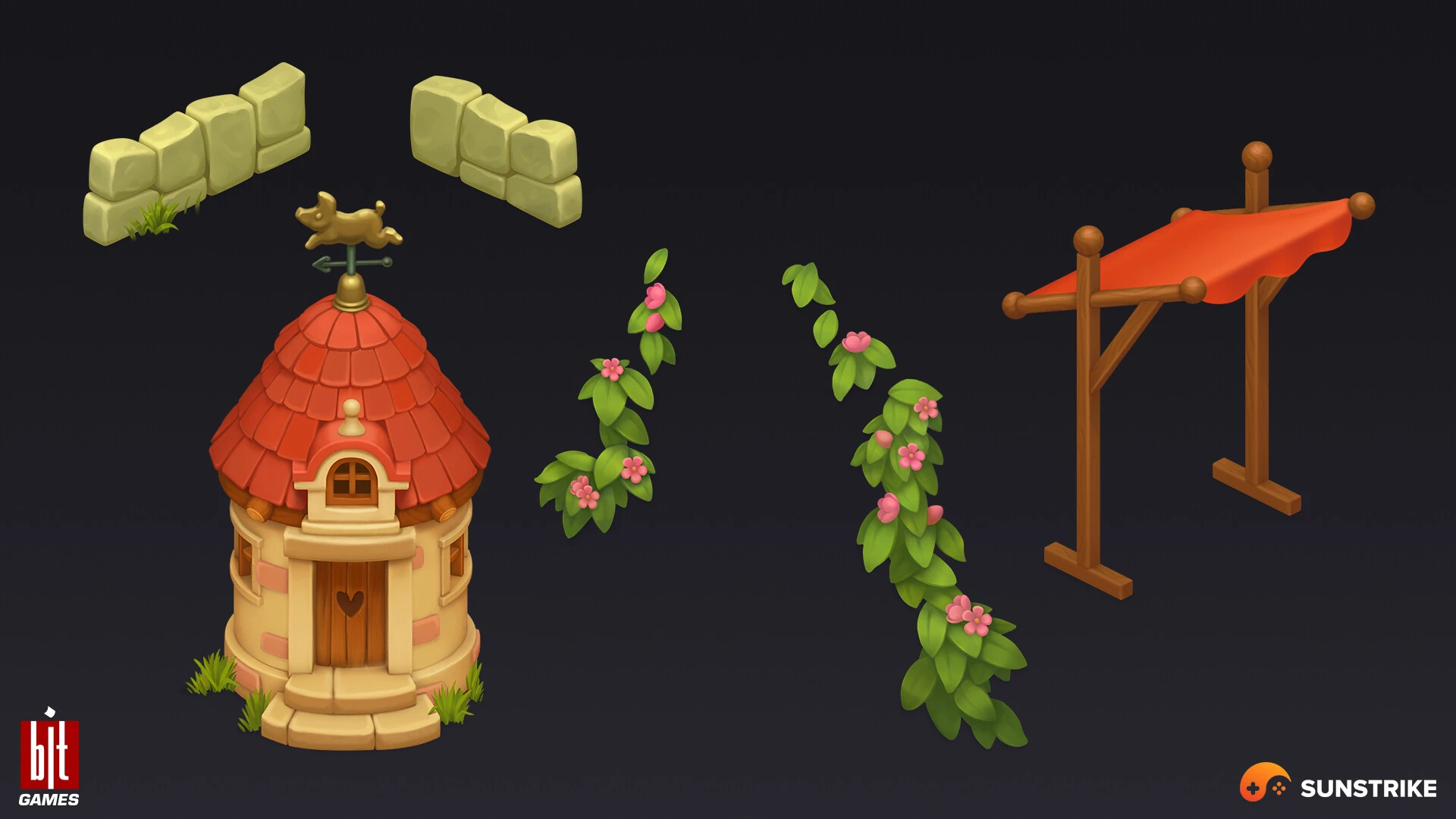 Isometric game level for BIT.GAMES: Storyngton Hall