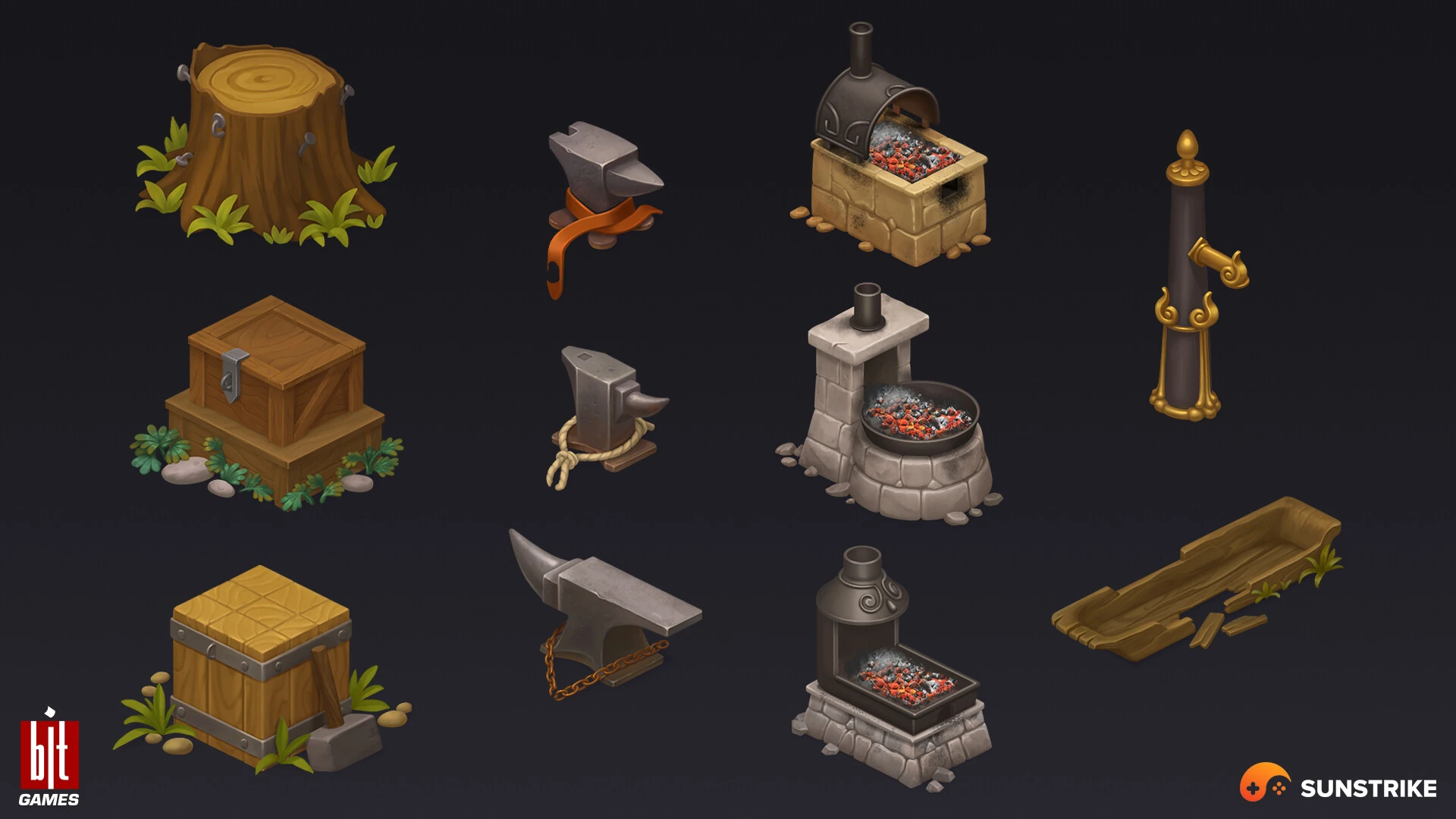 Isometric game level for BIT.GAMES: Storyngton Hall