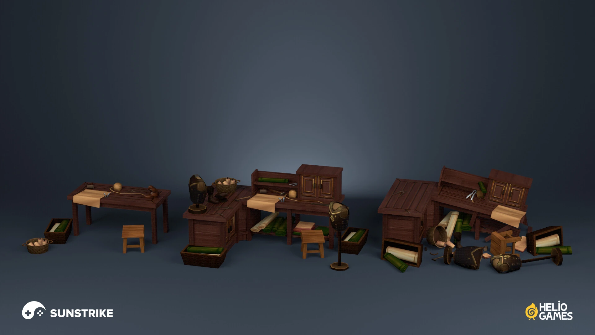 Isometric environment art for Helio Games: Mutiny