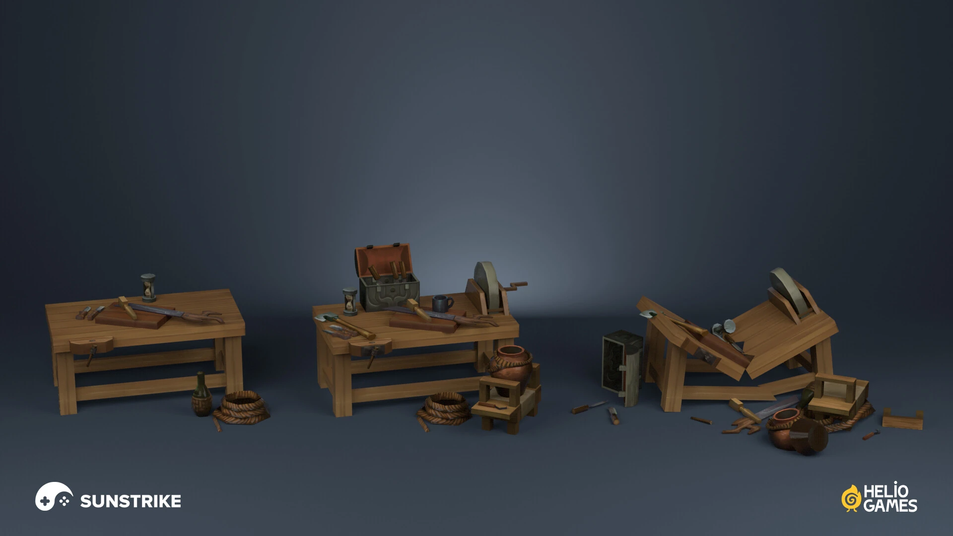 Isometric game level for Helio Games: Mutiny