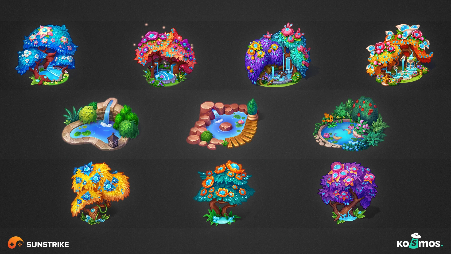 Isometric scene from Kosmos: Merge Tale