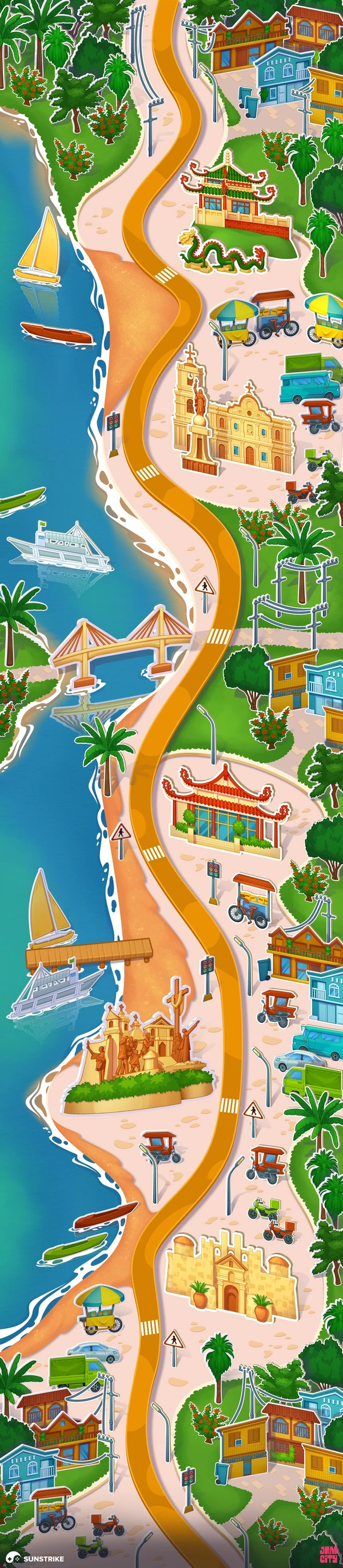 Game UI design for Jam City: Mahjong City