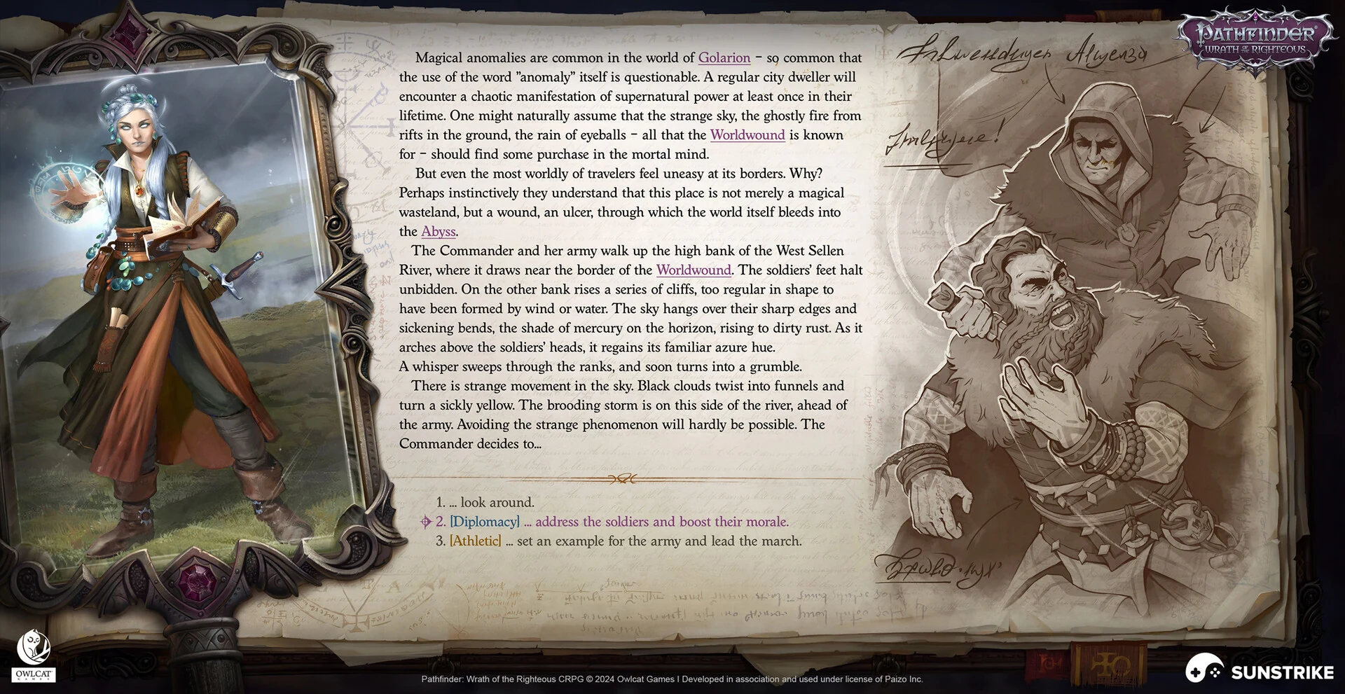 Game UI design for Owlcat Games: Pathfinder
