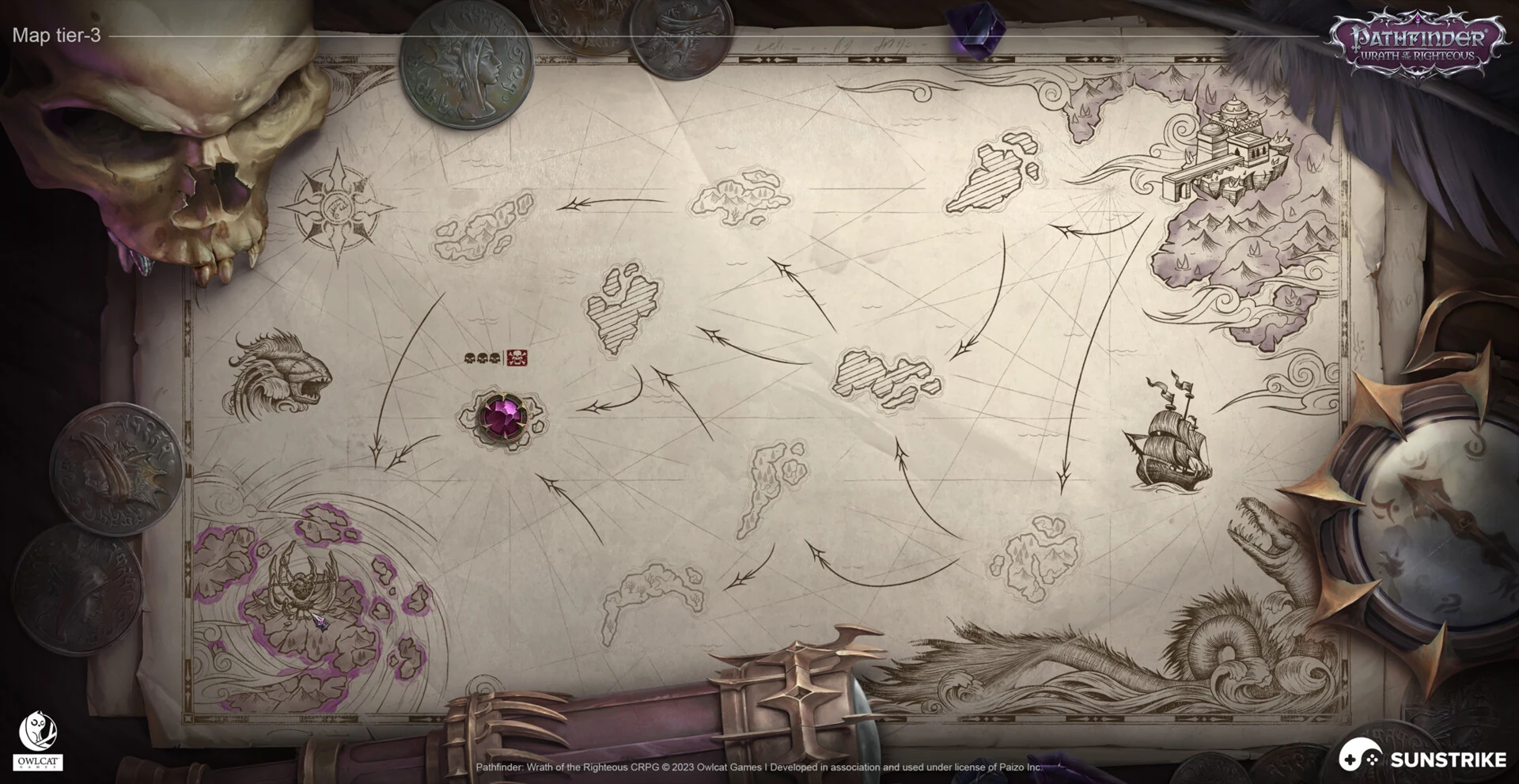 UI/UX production frame for Owlcat Games: Pathfinder