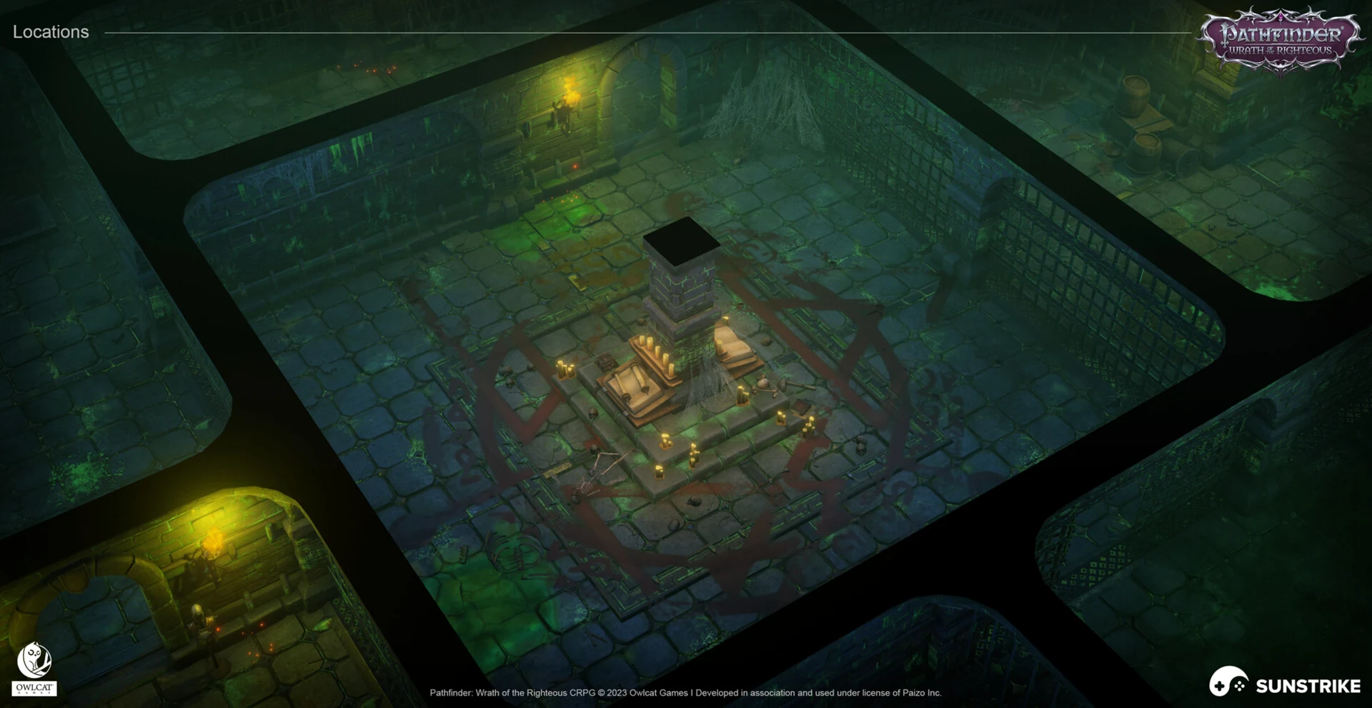 Isometric scene from Owlcat Games: Pathfinder