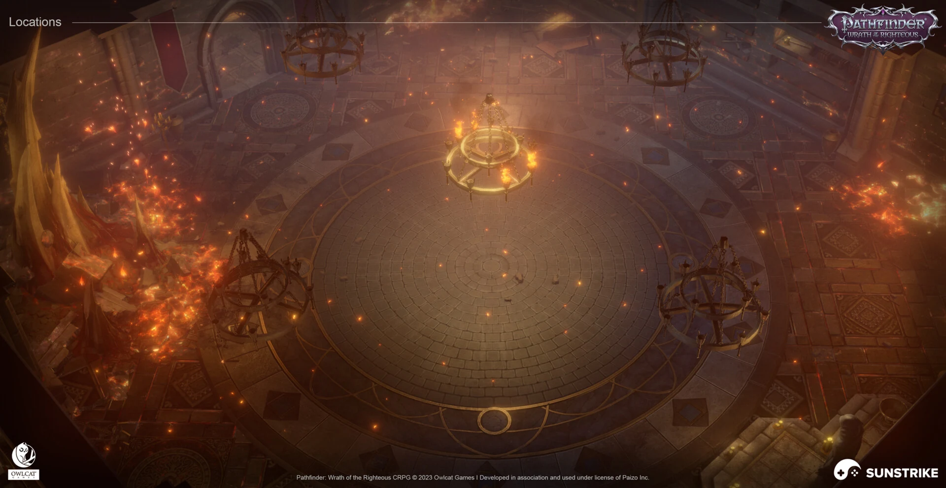 Isometric environment frame from Owlcat Games: Pathfinder